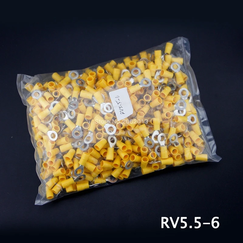 AWG-RV5.5 Anel Amarelo Terminal Isolado, Cabo Conector
