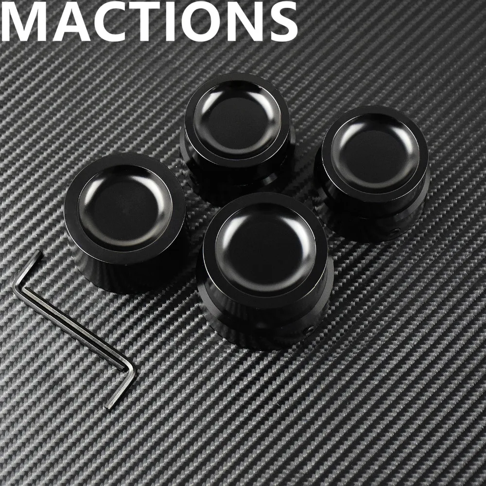 

Black Front Rear Axle Nut Cover Cap CNC For Harley Touring Street Road Electra Tri Glide V-Rod Sportster XL883 1200 Softail Dyna