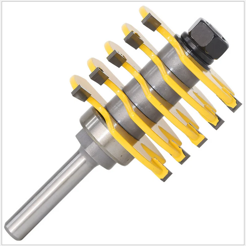 

1Pcs Box Joint Router Bits 5 Blade - 3 Flute - 8" Shank For Wood Cutter Tenon Cutter Woodworking Tools