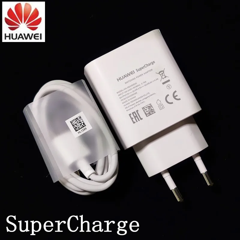 

Huawei p30 pro charger Wall Travel SuperCharge Original 5V4.5A 5A USB Type C Cable For P20 Lite mate 9 10 P10 Pro honor note 10