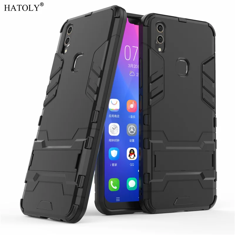 

For Armor Case BBK Vivo V9 Case VIVO Y85 Shockproof Robot Silicone Rubber Hard Back Phone Cover For Vivo V9 y85 6.3" HATOLY