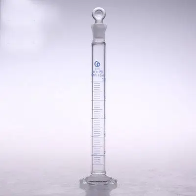 250 мл Градуированный лабораторный стеклянная жидкость Mearsuring цилиндр со стеклянной стопкой