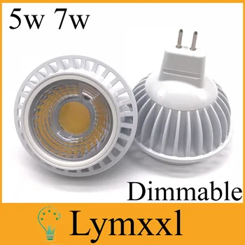 

White shell Dimmable Led Spot Light Bulbs 5w 7w Led spotlight Gu10 Mr16 indoor Led Lights Lamp Bulb AC65-265V 12V 60angle
