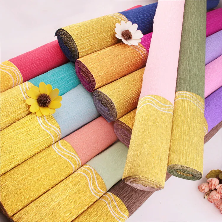 

50*250 cm DIY Florist Flower/Gift Decoration Wrapping Packaging Crepe Papers Handmade Materials for Flower Wrapping Paper