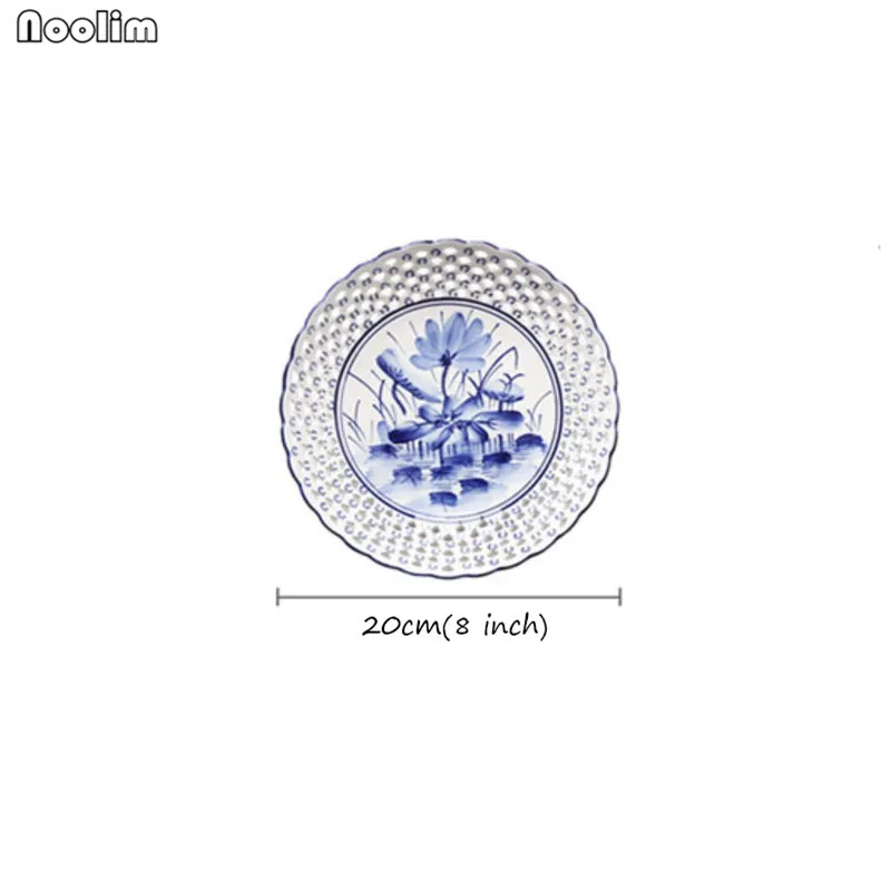 Китайский крыльцо фон синий и белый фарфор Слива тарелка настенный орнамент креативная настенная подвесная гостиная украшение для дома