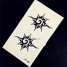 1PC Hot Indian Totem Designs Men Body Art Painting Temporary Tattoo Stickers HYF185 Sun Pattern Armband Flash Black Tattoo Paste
