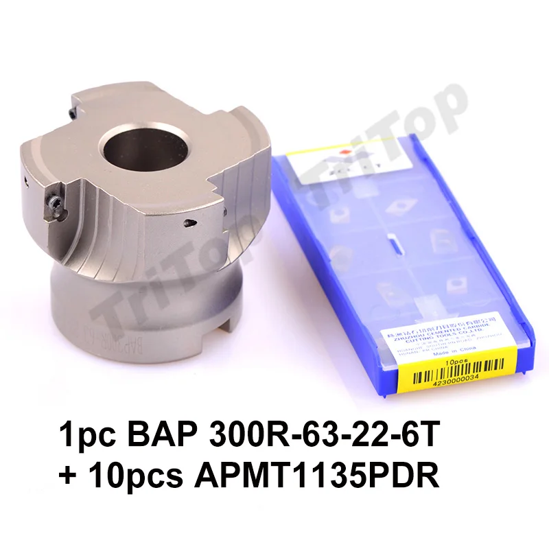 BAP JAP 300R для фрезерной вставки APMT1135 и BAP 400R фрезерный инструмент для APMT1604 Торцевая мельница наплечный резак - Длина режущей кромки: BAP300R-63-22-insert