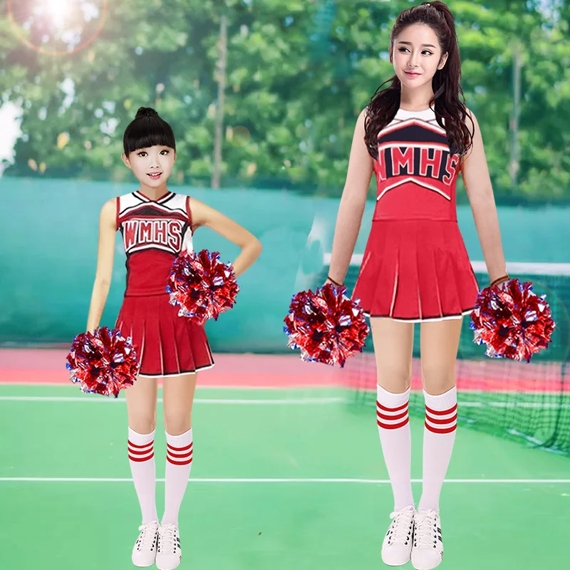 المشجع التشجيع زي الكبار الأطفال الإناث نماذج جديدة الكورية فستان زي المشجعين