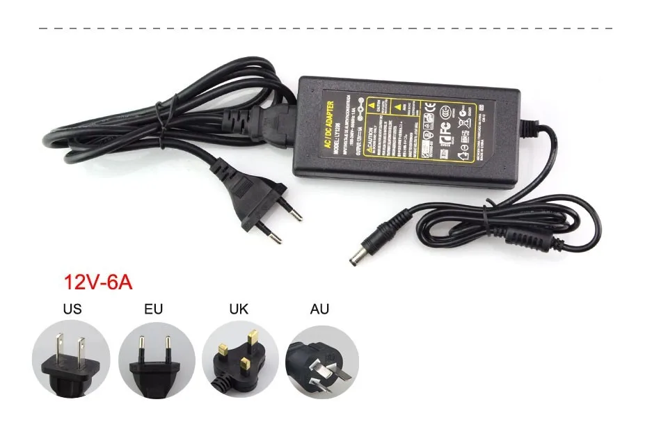 AC 100 V-240 V к DC 12 V 1A 2A 3A 5A 6A 8A трансформаторы питания 12 вольт адаптер конвертер зарядное устройство светодиодные полосы драйвер