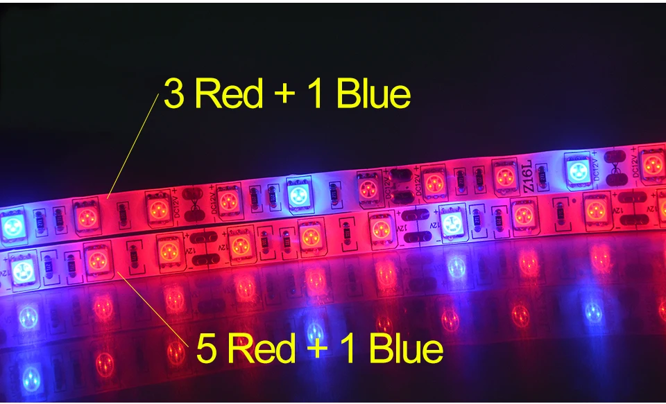 Foxanon 5 м/Roll светодиодный расти полосы света 5050 SMD DC 12 В 60 Светодиодный s/M 300 светодиодный s IP65 IP33 лента Строка Светодиодный светильник завод