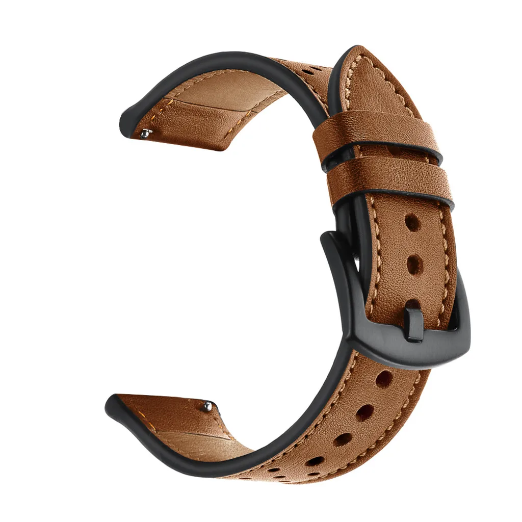 

Quality Leather Smart Watch Wrist Cave Style Watch Strap Band With Sturdy Buckle Watch Accessories For Garmin vivomove HR