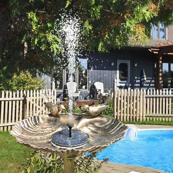 

Solar Fountain with Battery Backup 2.5W Bird Bath Fountain Free Standing Solar Powered Fountain for Birdbath Pond Pool Garden