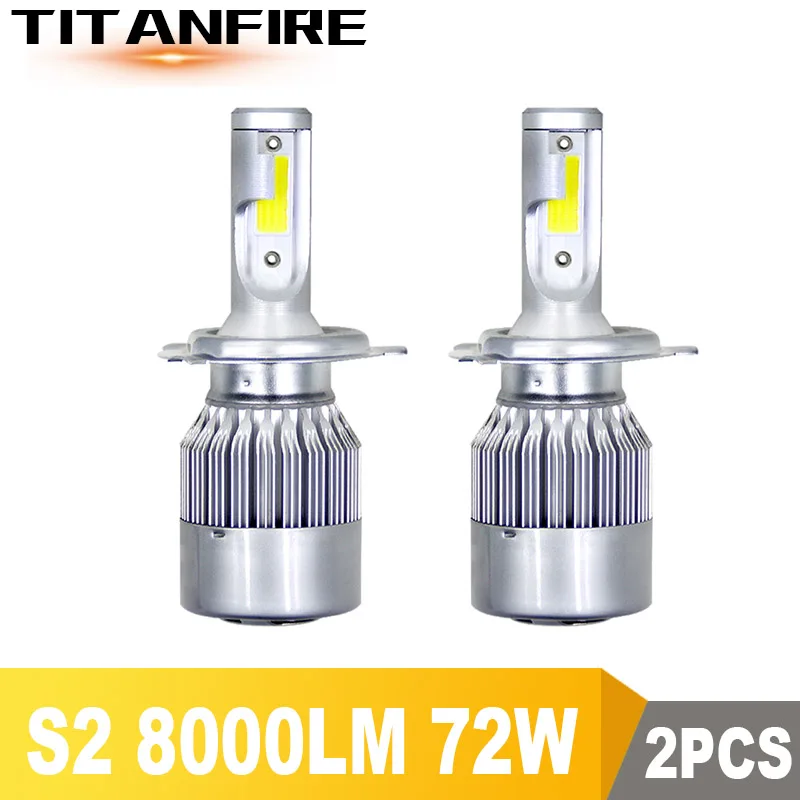 TF30 2 шт./лот светодиодный фары лампы 8000LM Conversion Kit 72 W HB3 HB4 9004 9005 H1 H3 H4 H7 H9 Авто C6 COB