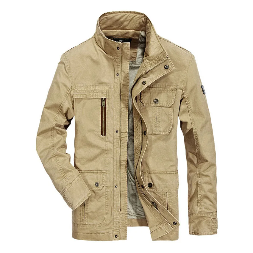 AFS JEEP куртка брендовая одежда Jaqueta Masculina армейская ветровка Casaco Masculino военные мужские куртки пальто 143z - Цвет: khaki