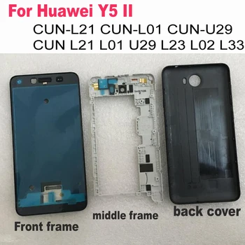 

LCD Faceplate Frame Front Middle Frame Housing Battery Door Back Cover Case For Huawei Y5 II y5-2 CUN U29 L21 L01 L02 L03 L22