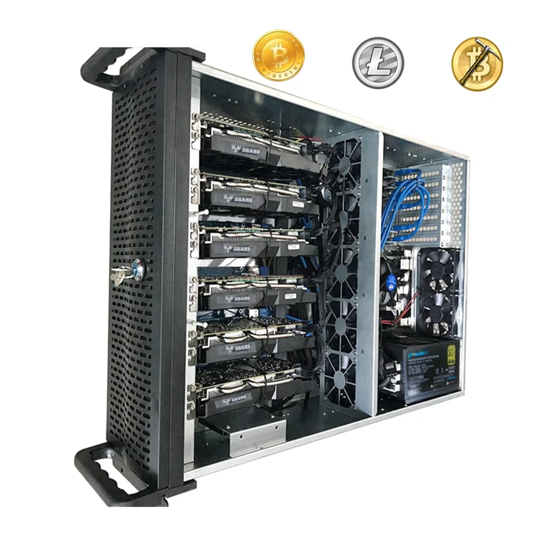 crypto mining server rack