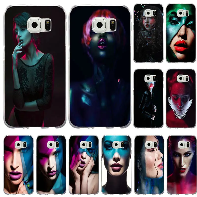 For Samsung Galaxy Note 3 4 5 8 S3 S4 S5 Mini S6 S7 S8 S9 Edge Plus On5 On7 Soft TPU Mobile Phone Case Beautiful Fashion Woman | Мобильные