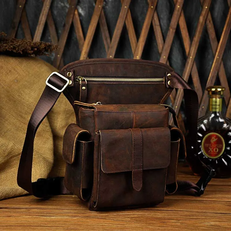 US Fast Canvas Tactical Motorcycle Riding Hip Pack Waist Thigh Drop Bag