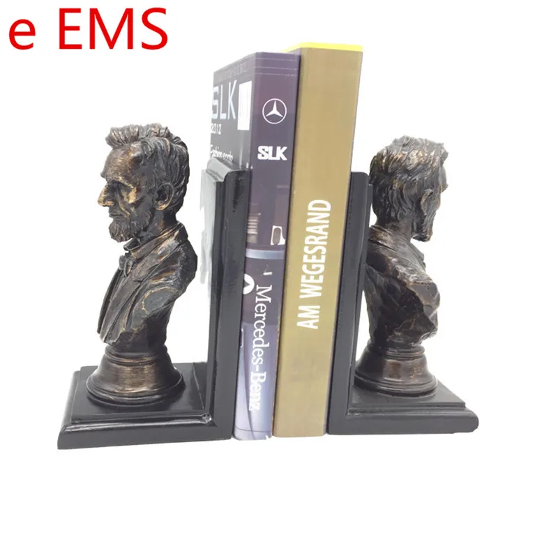 

Gypsum Abraham Lincoln Bookends Bust Statesman Statue POTUS Book End Resin Craftwork Home Decorations Art Material L2346