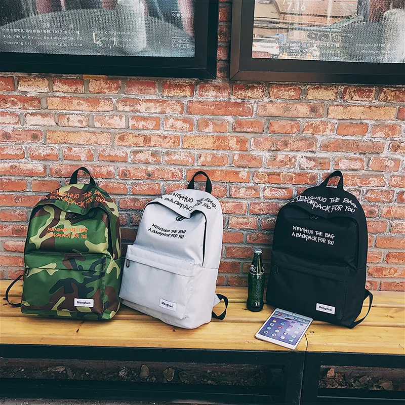 Menghuo New 2017 Camouflage Women Men Canvas Backpack Female Teenage Girl School Bag Boy Cool Laptop Male Travel Bagpack Mochila (54)