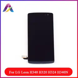 Для LG Leon h340 h320 H324 h340n ЖК-дисплей Дисплей Панель монитор Moudle + графический сенсорный экран Стекло в сборе с рамкой