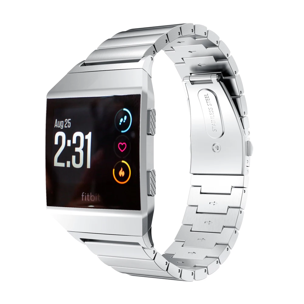Браслет для Fitbit Ionic Watch Band из нержавеющей стали металлический ремешок для часов уникальный процесс полировки Бизнес Замена ремешок для часов