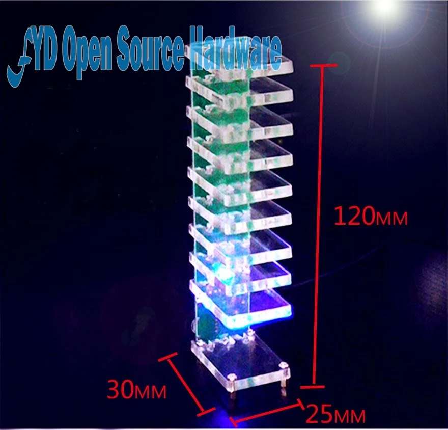 DIY мечта кристалл Электронная Колонка светильник светодиодный музыкальный голосовой набор спектра