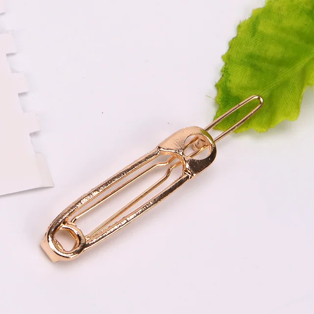 1PC Women Fashion Paperclip Hair Clips Girls Metal Minimalist