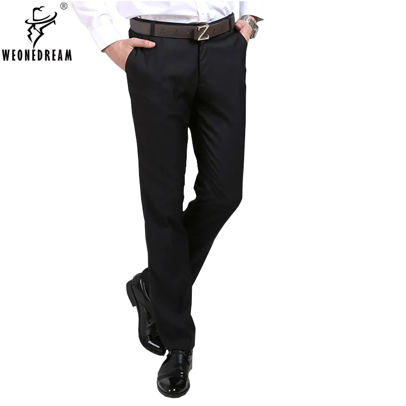 Мужской костюм брюки мужские Деловое платье брюки мужские известные бренды Slim Fit платье брюки прямой костюм брюки
