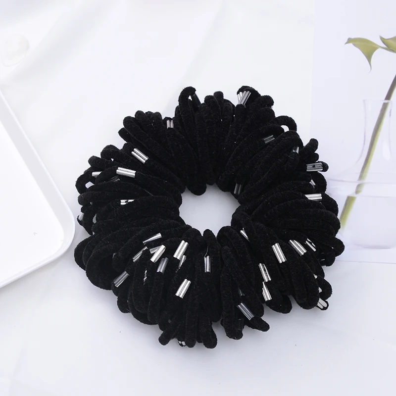 

20Pcs Hairdressing Tools Black Rubber Band Hair Ties Rings Ropes Gum Springs Ponytail Holders Hair Accessories Elastic Hair Band
