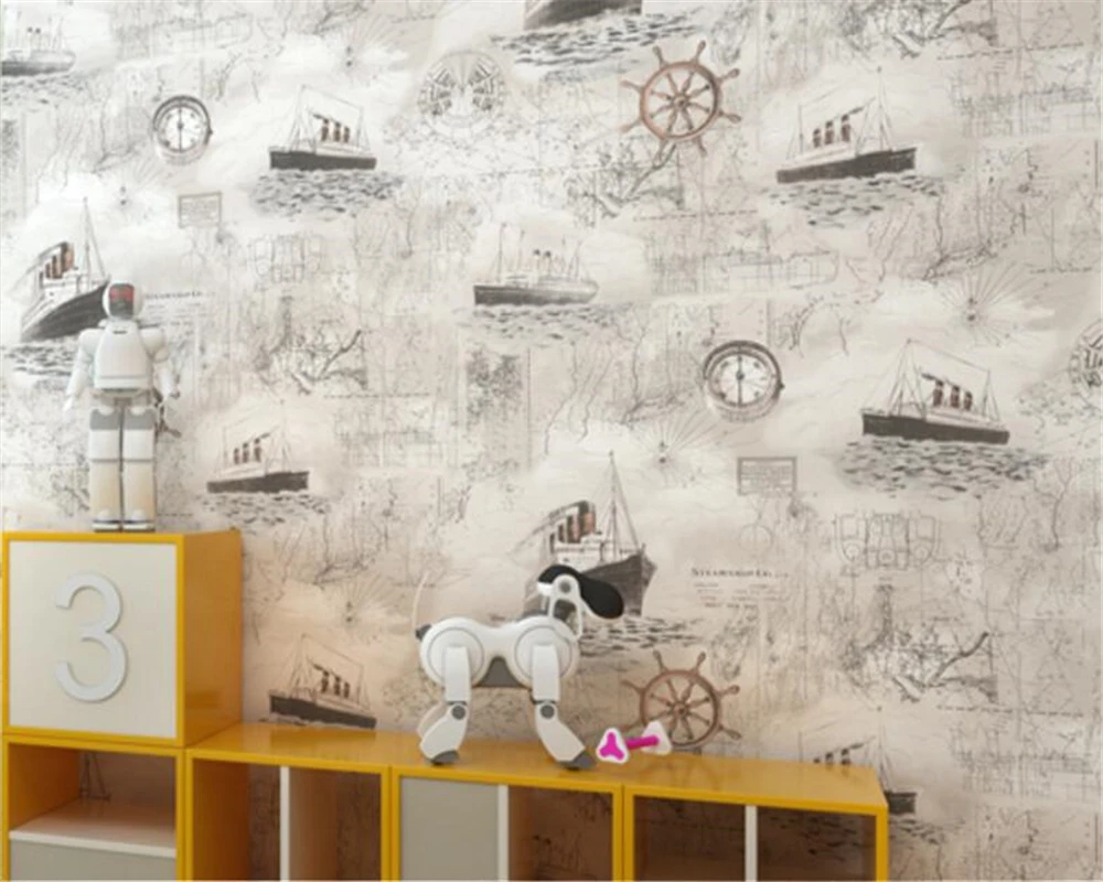 Gratuit Images Beibehang Papier Peint Rouleau Voile Journal Style Anglais Chambre dernière salutations