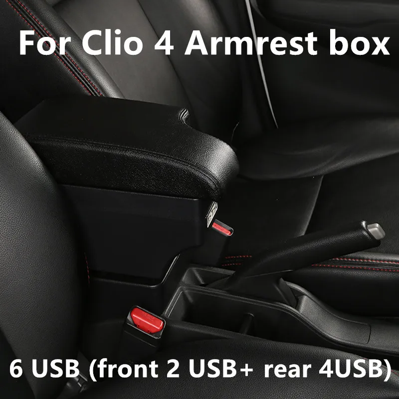 

For Clio 4 Armrest box central Store content box with USB interface