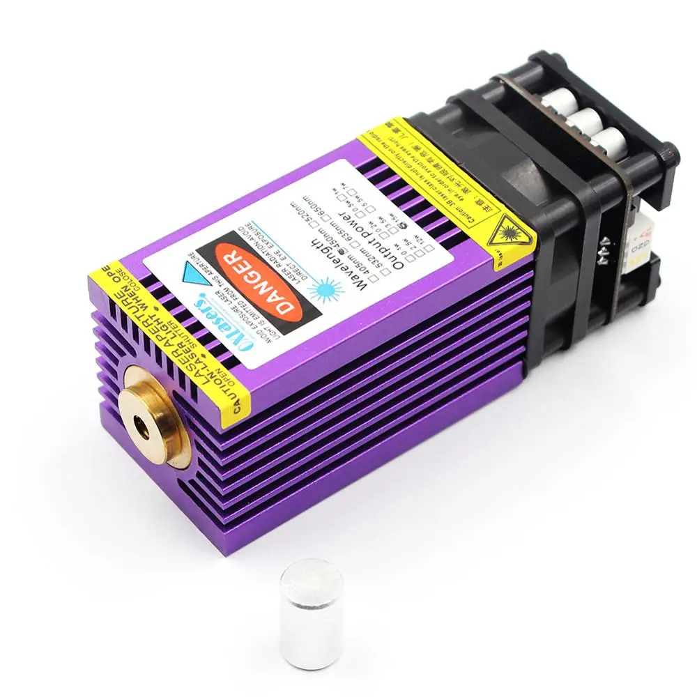 

OXLasers 450nm 15W Blue Laser Module 15000mW Laser Head for DIY Laser Engraving Cut with PWM Purple Heat Sink Cutting Plywood