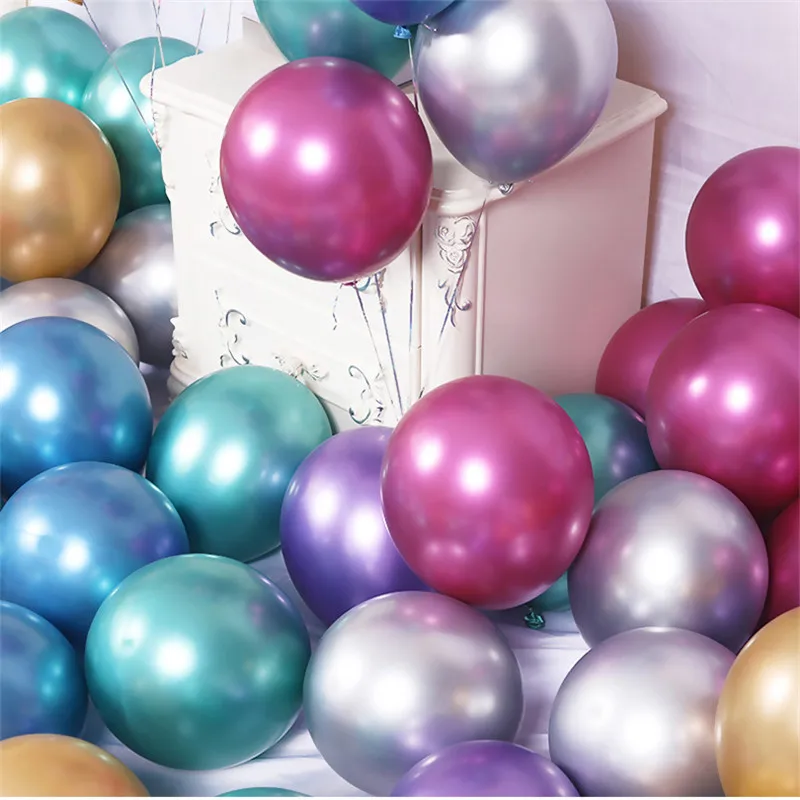 10 шт. 12 дюймов хромированные шары из латекса цвета металлик толстые металлические Globos Свадебные товары на день рождения воздушный шар декоративный воздушный шар