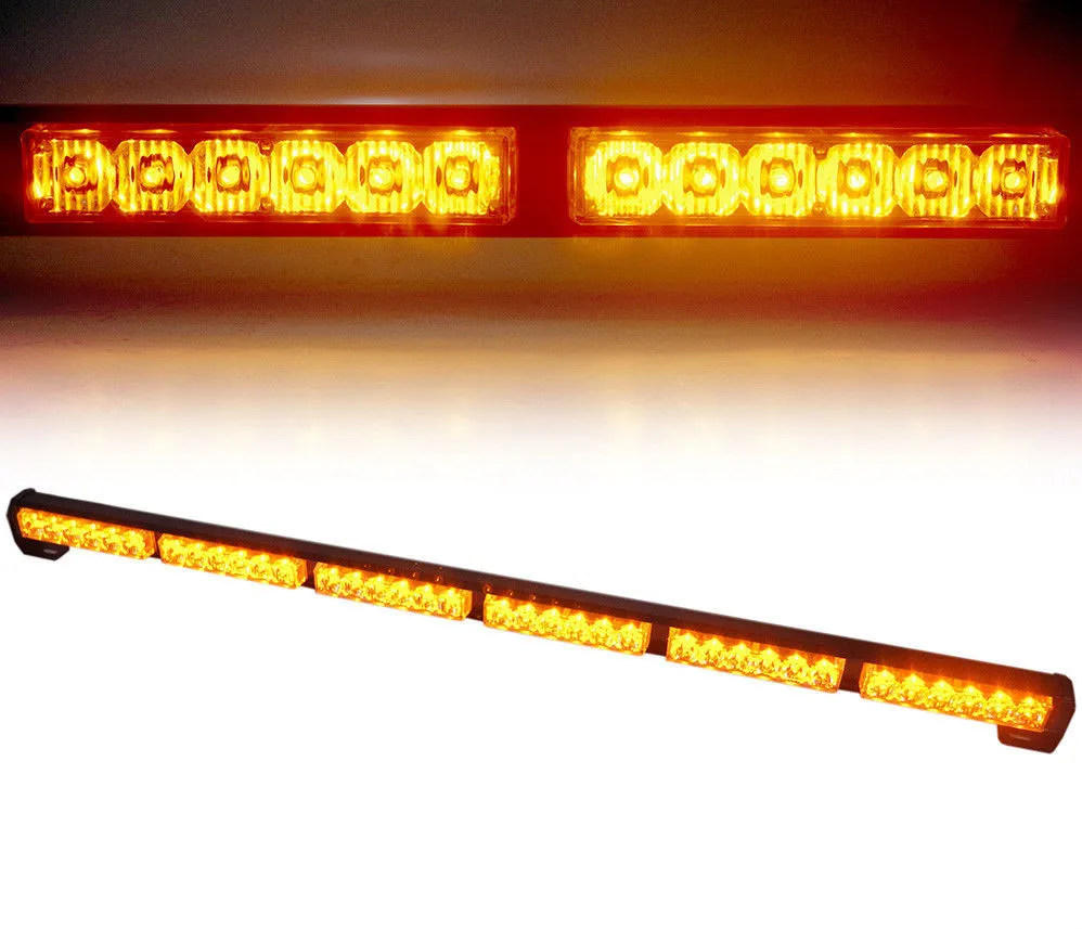 

CYAN SOIL BAY 38" 36 LED Amber Traffic Advisor Emergency Warning Strobe Waterproof Light Bar