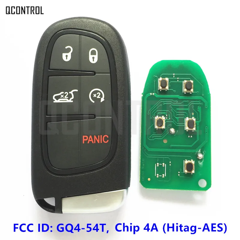 QCONTROL 433 Мгц дистанционный смарт-ключ для DODGE/Chrysler/JEEP Grand Cherokee с чипом 4A FCC ID: GQ4-54T |