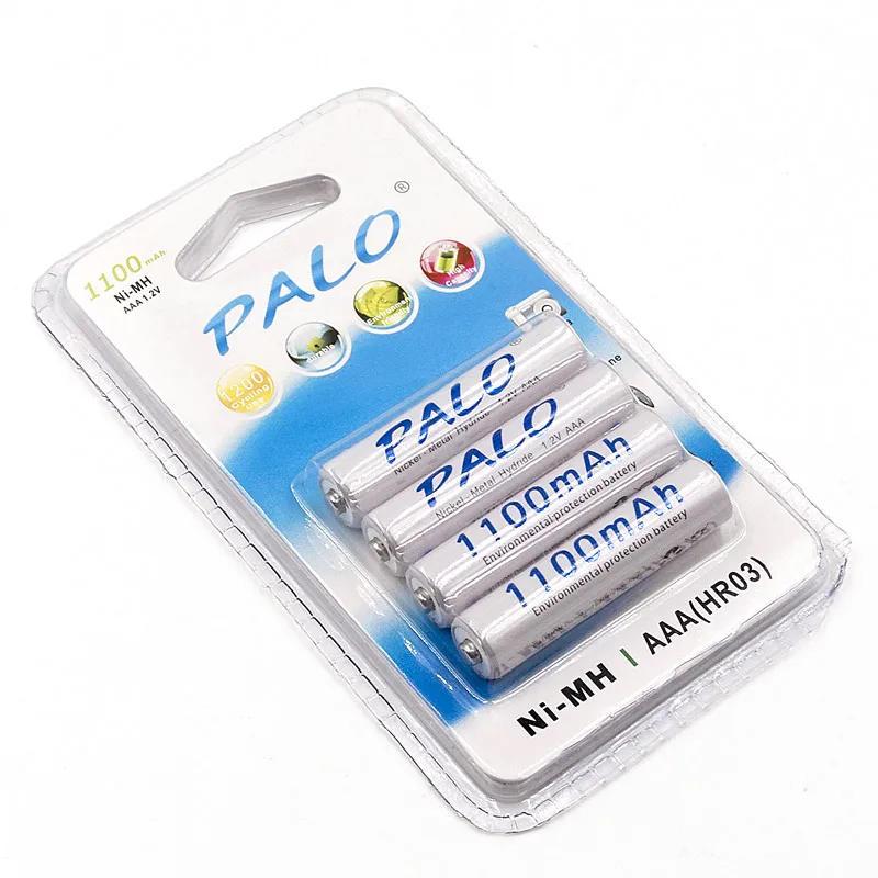 PALO 4 шт. AAA 1,2 v NIMH батарея 3A 1100mah aaa аккумуляторная батарея aaa Ni-MH батареи AAA аккумуляторная батарея для камеры игрушки