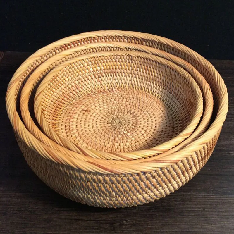 3 шт./лот домашняя корзина для фруктов из ротанга японские корзины закусок хлеба