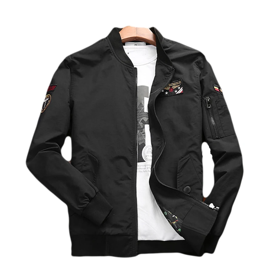 Spring Bomber Jacket Men 2018 Hip Hop Black Pliot Softshell Tactical