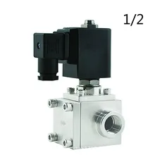 300 нержавеющая сталь высокого давления автомойка Соленоидный клапан 0~ НЗ нормально закрытый бар 3/8 Соленоидный клапан номинальный диаметр трубы-британский трубный стандарт "-1" 304 2 пути