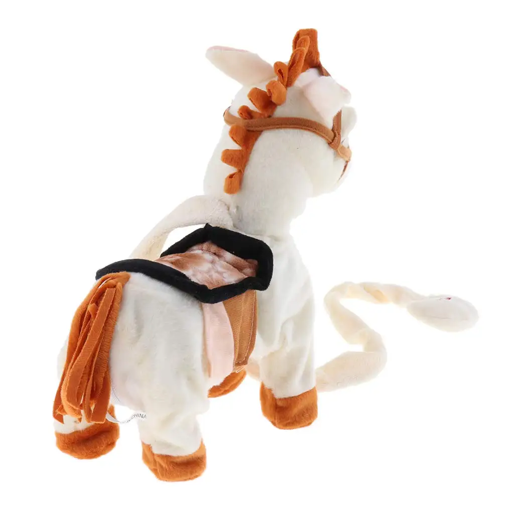 Plush Pony Toy Electronic Horse Doll Singing Dancing Stuffed Animal Educational Toys Birthday Gift for Children Kids Toddler