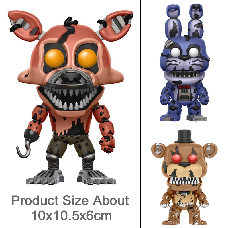 2 шт./компл. Five Nights At Freddy's игрушки FNAF ПВХ фигурки Куклы Бонни и Чика Фокси Фредди 5