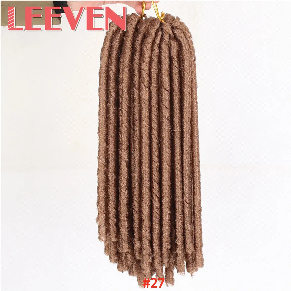 Leeven 14''30strand искусственные локоны в стиле Crochet косы инструменты для завивки волос Синтетические косички, мягкая страх пряди для наращивания волос высокое Температура волокна - Цвет: #27