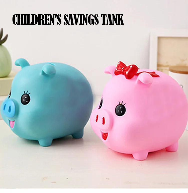 Piggy Bank Saving Coins Money Box Cash Fun Gift Plastic Kids Toy Pig H3Z5 