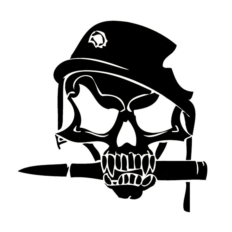 Militaire Crâne Patriot avec drapeau UK Vinyle Sticker Autocollant Fenêtre Voiture Van Vélo 2442 