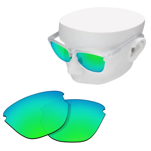 OOWLIT Анти-Царапины Сменные линзы для-солнцезащитные очки Oakley Frogskins Lite OO9374 травления поляризованных солнцезащитных очков - Цвет линз: Green Mirror