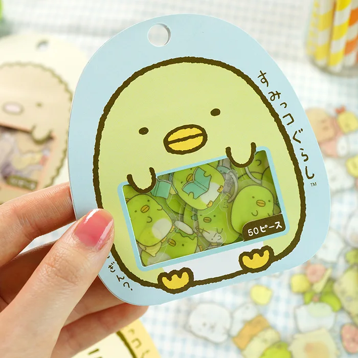 

50pcs/set Cartoon cute decorative stickers Japanese DIY stickers notebook stickers Corner creature kawaii Party Supplies