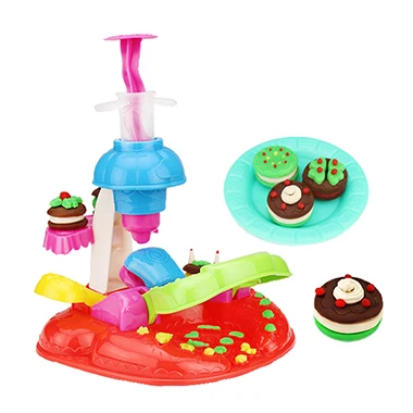 3D Цветные тесто моделирование красочные ПЛАСТИЛИНОВАЯ глина с doughs мороженое и леденец идеально печенье maker образования детские игрушки - Цвет: cookies maker