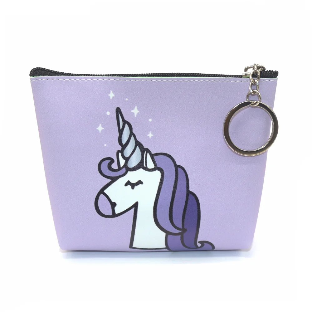 

2018 New Cute Cartoon Unicorn Print Coin Purse Women Mini Change Wallet Money Bag Zipper Change Pouch Zero Purse Kids Gift