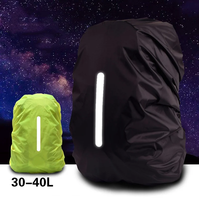 

Rain Cover Backpack Reflective 25L 35L 50L 65L Waterproof Bag black Outdoor Camping Hiking Climbing Dust Raincover
